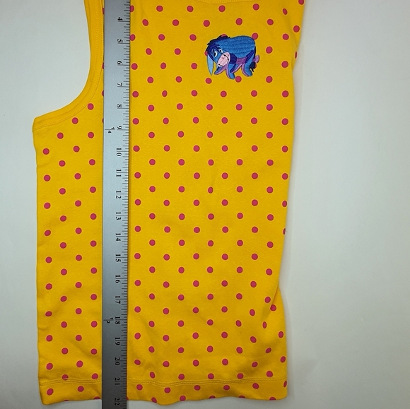 Disney Yellow Tank Top with Pink Dots and Eeyore Design - NWT - Picture 8 of 8